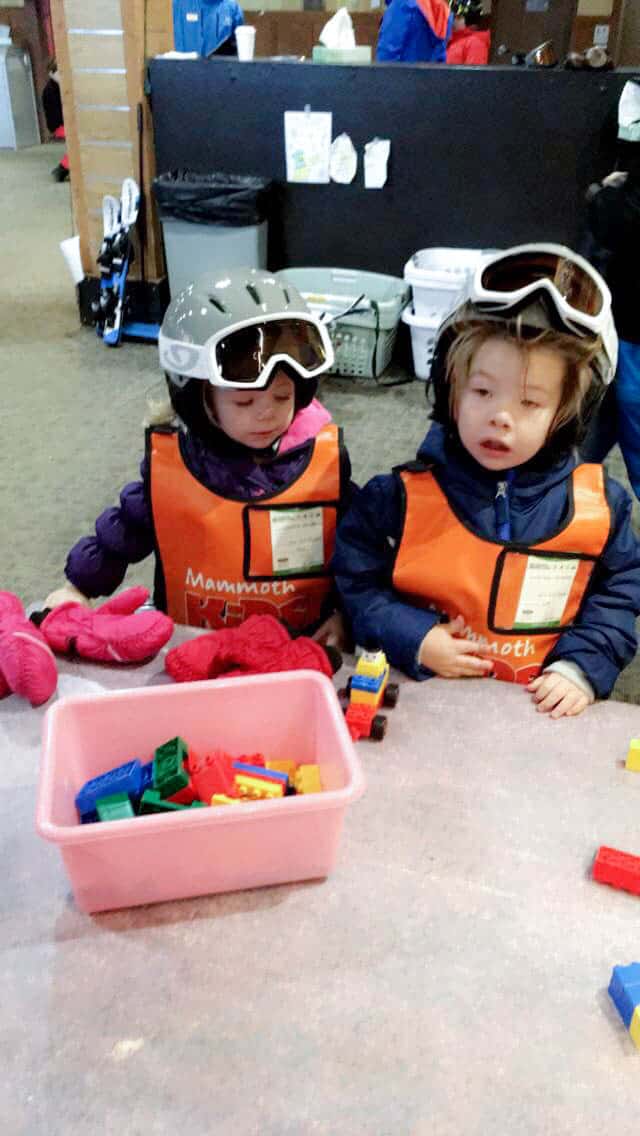 A short weekend trip to the Villages at Mammoth resort. Toddlers at ski school.